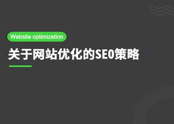 关于网站优化的SEO策略